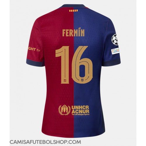 Camisa de time de futebol Barcelona Fermin Lopez #16 Replicas 1º Equipamento 2024-25 Manga Curta